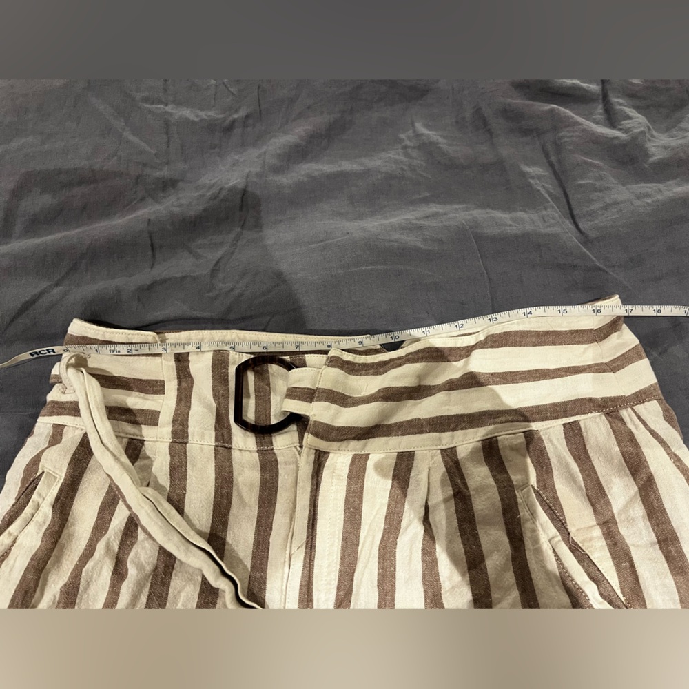 Antropology linen blend high waist striped pants - Picture 12 of 12